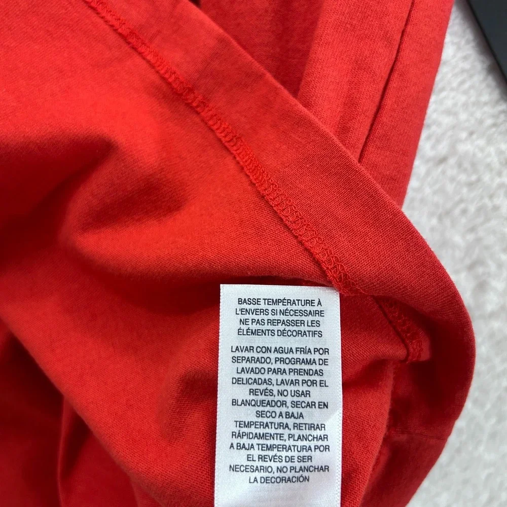 New True‎ Religion Tee Men's Large Red Sashiko  Crewneck Graphic